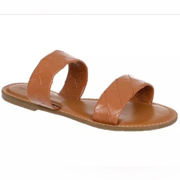 Rock & Candy Women's Double Band Flat Slide Sandals - Picture 3 of 3